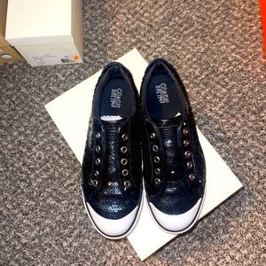 Coach Barrett black Sequin Sneakers Women's 8.5